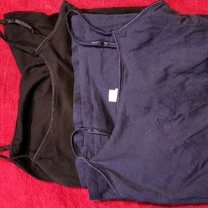 2 camis with built in bra